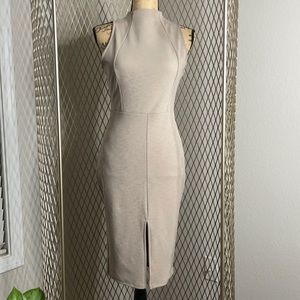 Bodycon mock-neck dress